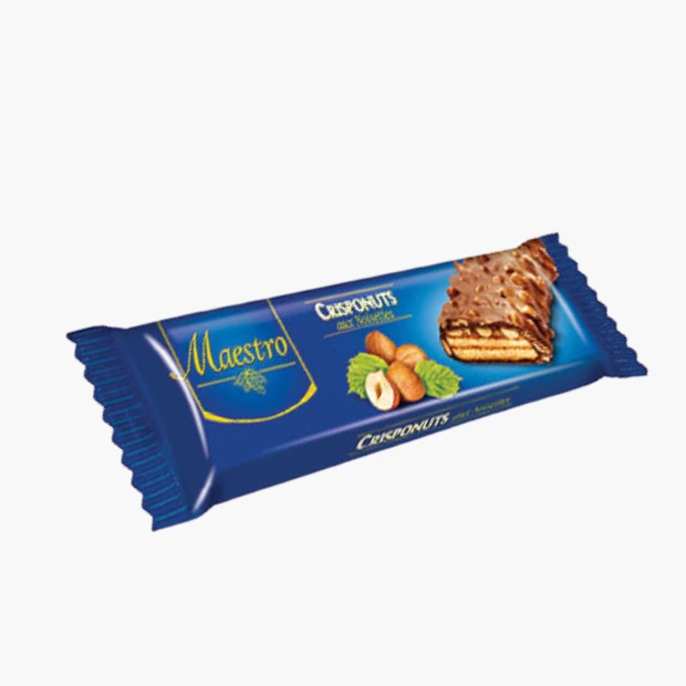 CRISPONUTS Barre Biscuitée Chocolat Noisette
