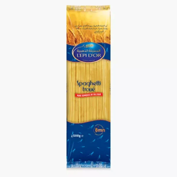 Pâtes Spaghetti troué L’EPI D’OR 500g
