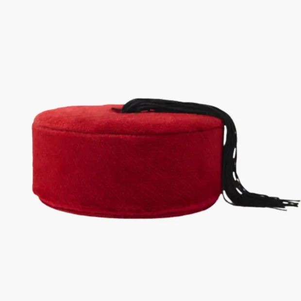 Chéchia Tunisienne rouge Avec Kobita