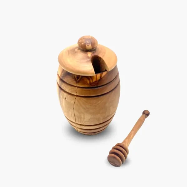Pot à miel avec sa cuillère en Bois d’Olivier
