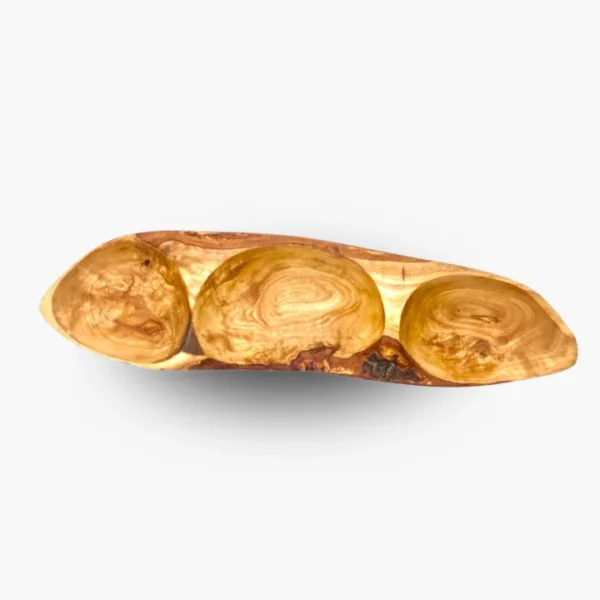 Plateau de fruits 34cm secs en Bois d'Olivier