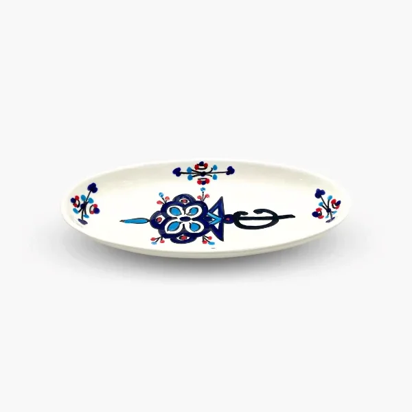 Plat ovale 15D - Khlela bleu