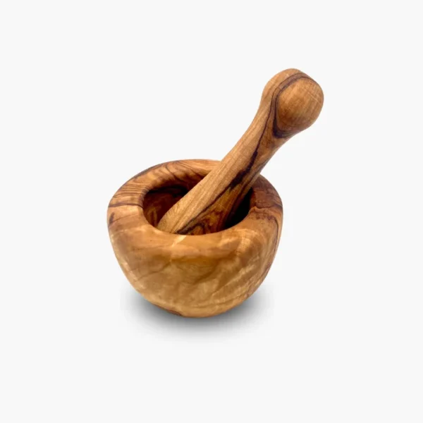 Mini Mortier rond en Bois d'Olivier