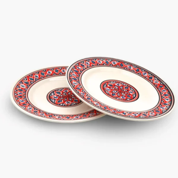 Assiette plate 26D – Makroudh rouge