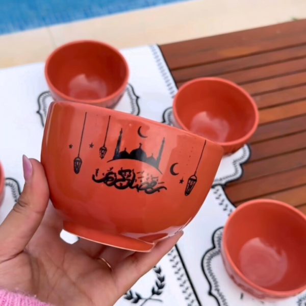 Lot de 6 Bols oranger – Ramadan Kareem