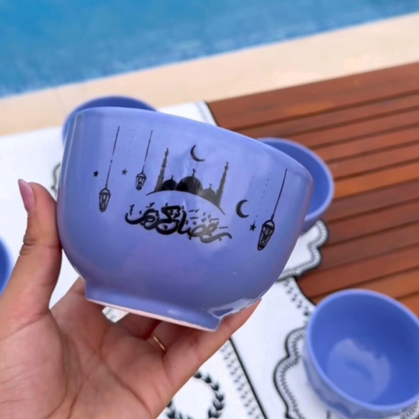 Lot de 6 Bols Violet - Ramadan Kareem