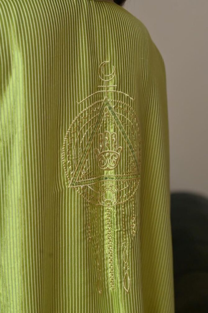 Abaya Pistachio - MISS CHIC COUTURE – Image 2