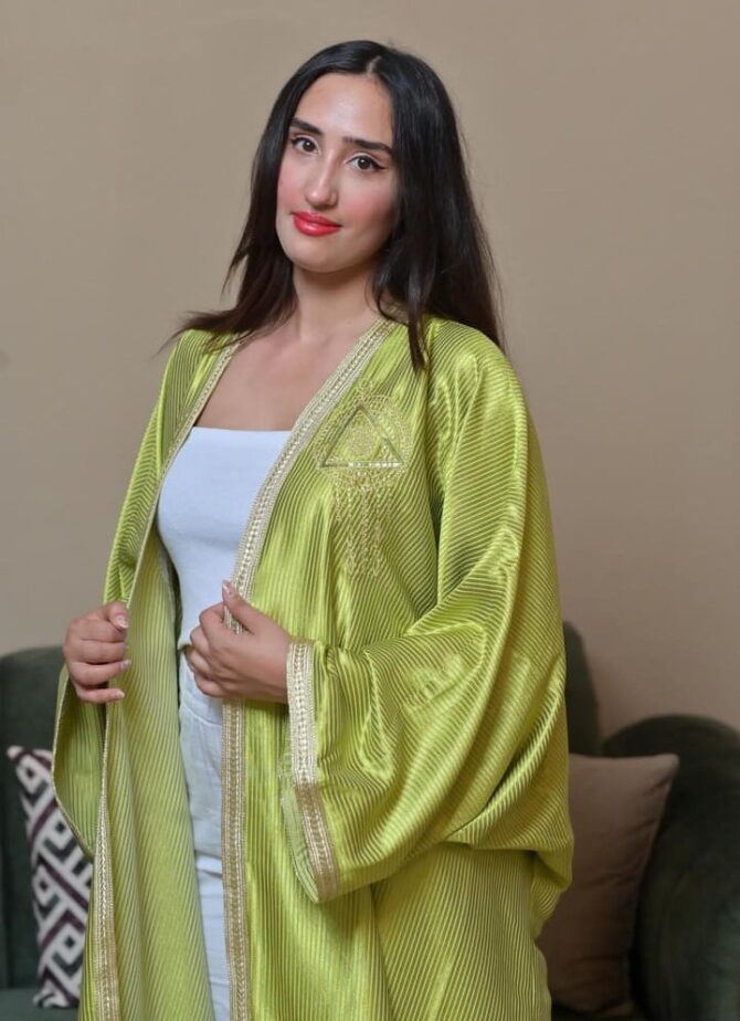 Abaya Pistachio - MISS CHIC COUTURE – Image 3