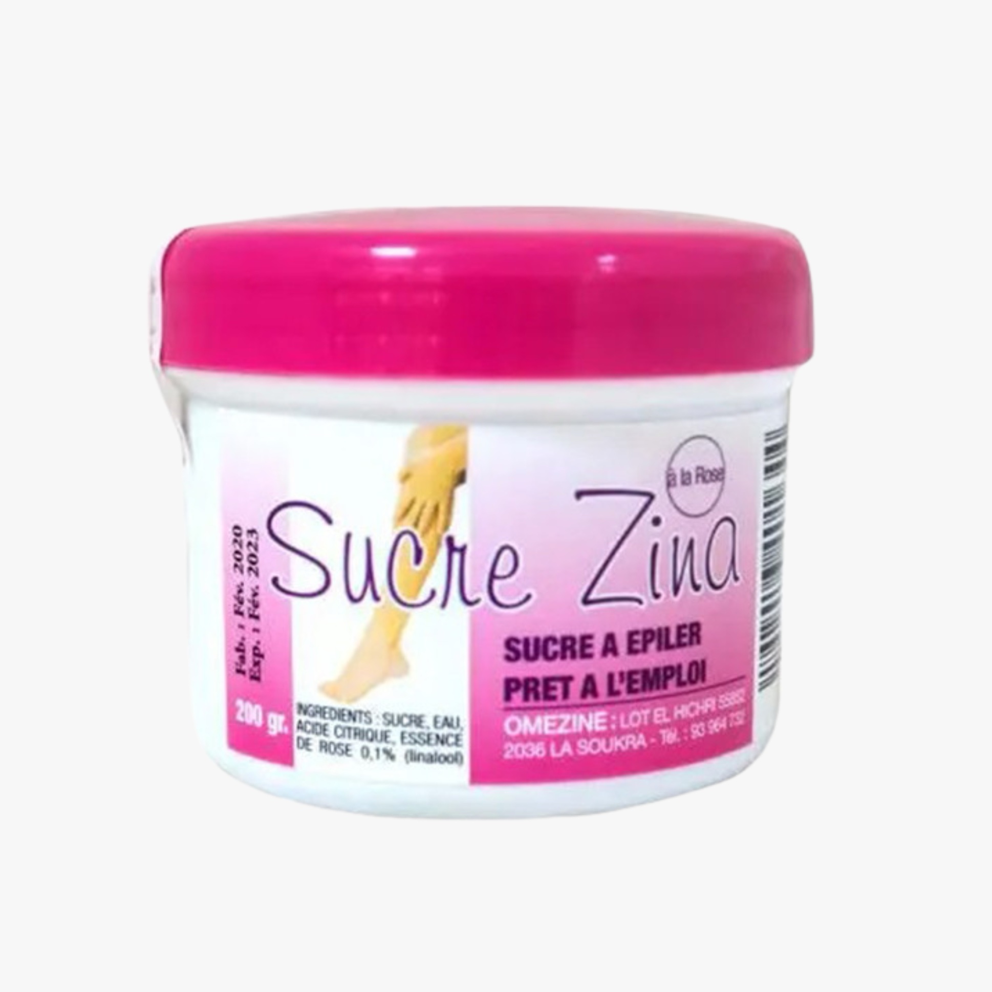 Sucre à épiler à la rose ZINA – 200g