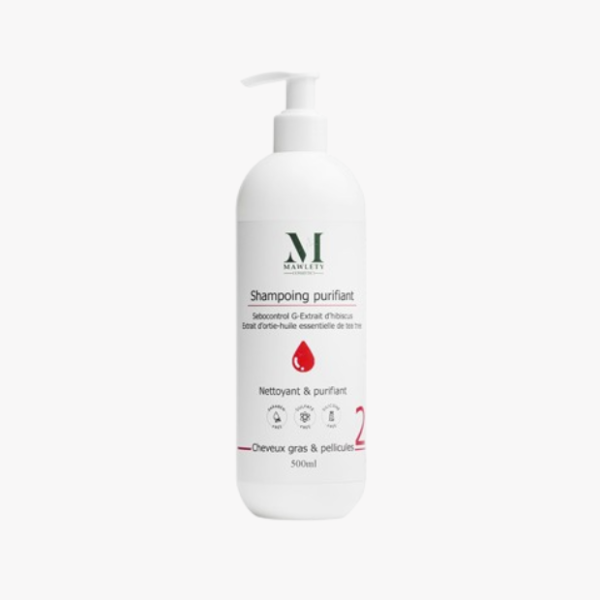 Shampoing purifiant cheveux gras 500ml - MAWLETY