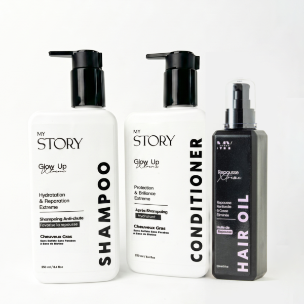 Glow Up Xtreme Pack Anti Chute Cheuveux Gras - My story cosmetics