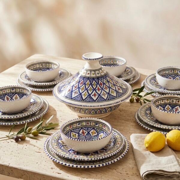 Service Arabesque Bleu Classique 20 pièces